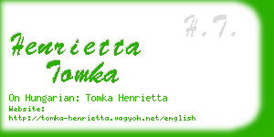 henrietta tomka business card